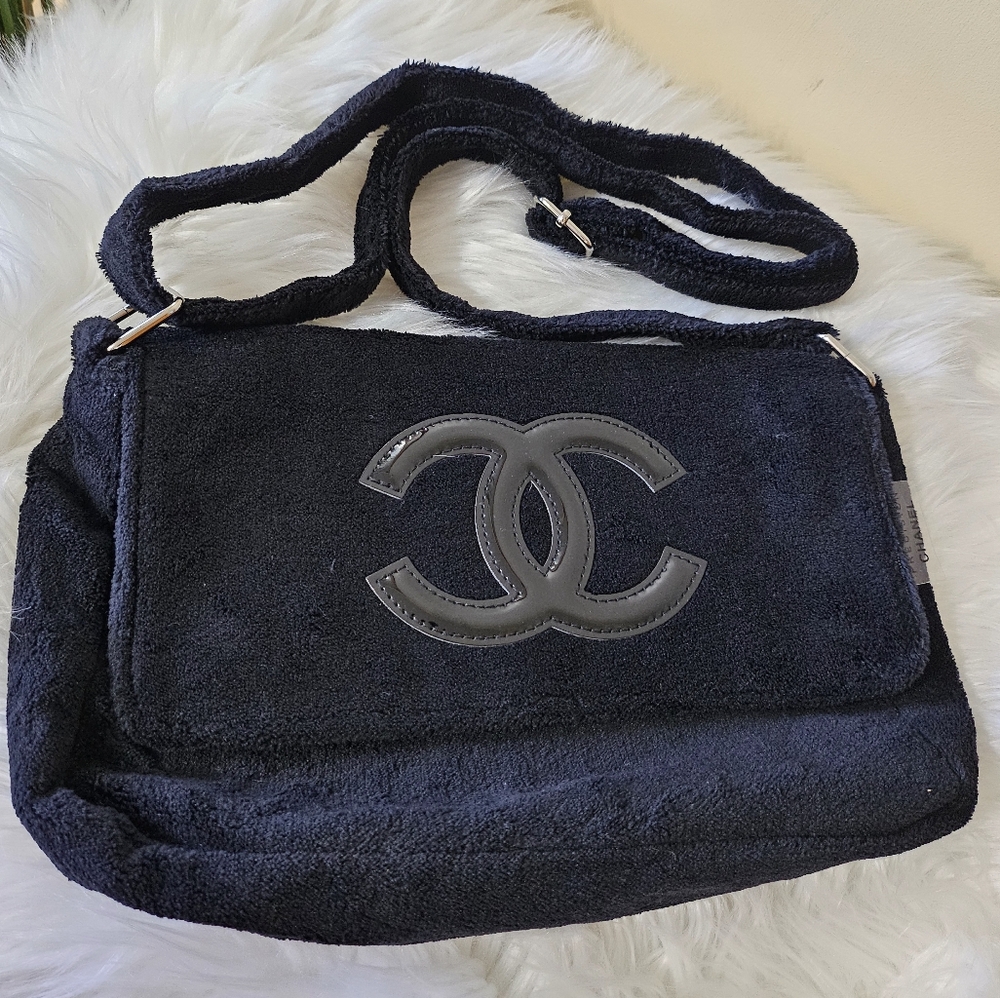Chanel Plush Black Shoulder Bag